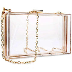 Clear Acrylic Clutch Purses Shoulder Bags Wedding Party Evening Handbags