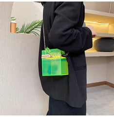 Acrylic Box Chain Crossbody Bag Women