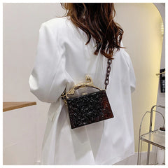 Transparent Acrylic Box Crossbody Bag One Shoulder Chain Women's High Portable