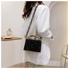 Transparent Acrylic Box Crossbody Bag One Shoulder Chain Women's High Portable