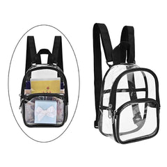 Transparent Backpack School Bag Water Resistant Large Capacity PVC Book Bag