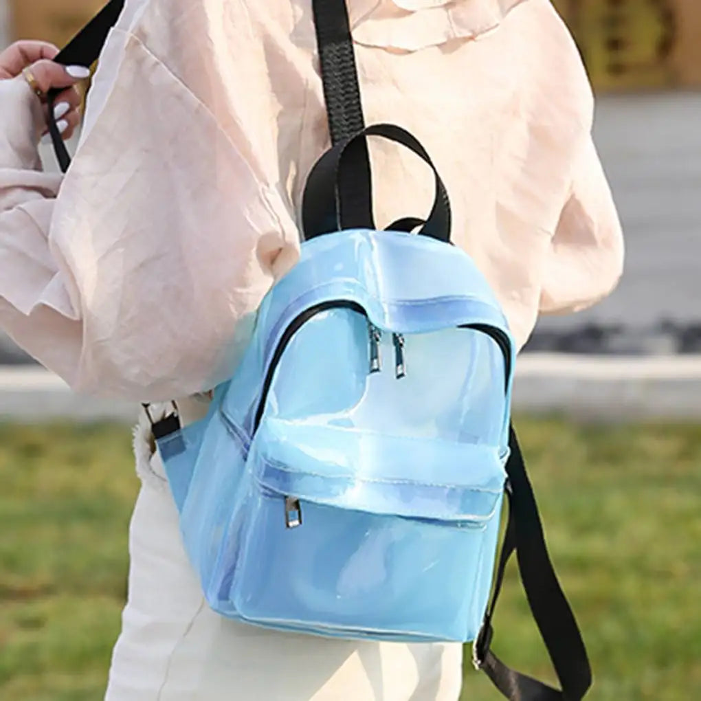 Clear PVC Backpack for Women Girls School Students