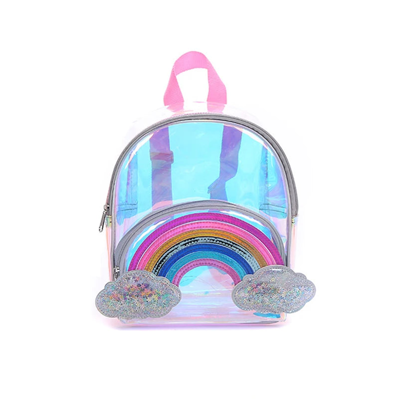 Colorful Girls School Bag Laser Backpack Children Shoulder Bags