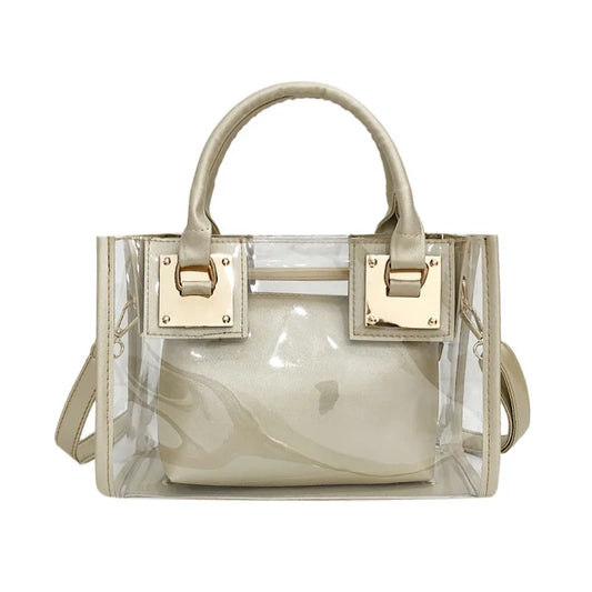 Transparent Bag 2pcs/set PVC Clear Shoulder Crossbody Handbag