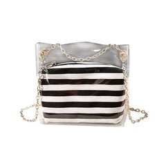 Clear Shoulder Bag Women Handbag Messenger Bag with Inner Bag