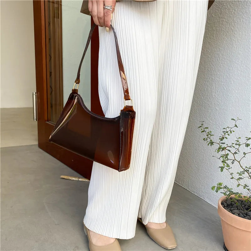Transparent Jelly Shoulder Bag for Women Evening Candy Purse