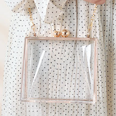 Transparent Hand Bags for Women Bride Purse Top Handbags Clear Party Evening Acr