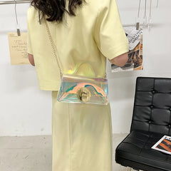 Colorful Jelly Pack Handbag Women's Chain Shoulder Messenger Bag