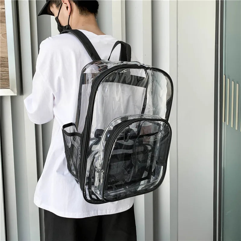 Transparent PVC Backpack School Bag Student School Bag