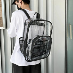 Transparent PVC Backpack School Bag Student School Bag