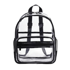 Clear PVC Backpack Transparent School Bags Men Women Shoulder Handbags Rucksack