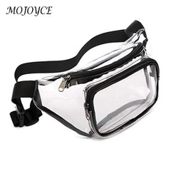 Transparent PVC Fanny Pack Waterproof Waist Zipper Belt Purse