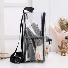 Clear PVC Women Backpack Waterproof Outdoor Shoulder Bag