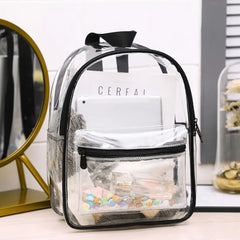 Clear PVC Women Backpack Waterproof Outdoor Shoulder Bag
