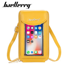 Small Yellow Transparent Phone Bag for Women