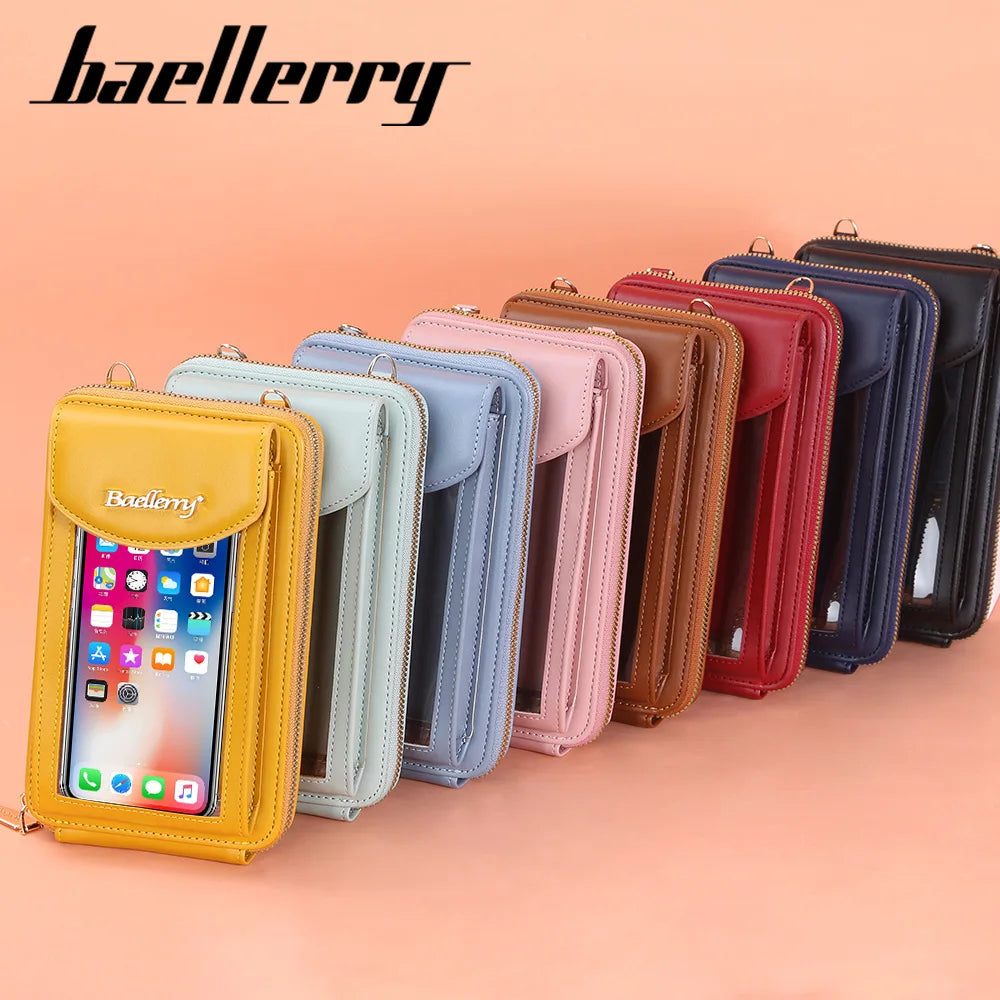 Small Yellow Transparent Phone Bag for Women