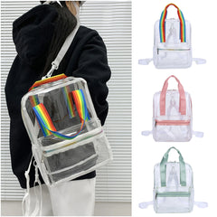 Transparent Pvc Backpack Women Waterproof Female Schoolbag