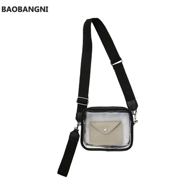 Transparent Square Bag Ins Chest Bag Japanese Casual Satchel