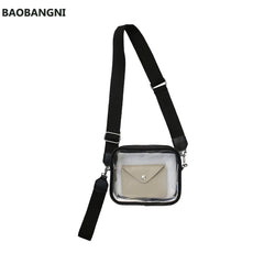 Transparent Square Bag Ins Chest Bag Japanese Casual Satchel