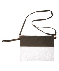Multicolor Transparent Stadium Bag Clear Game Pouch Zipper Crossbody Wristlet