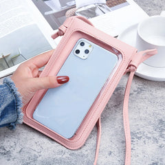 Transparent Touch Screen Mobile Phone Bag Lock Love Messenger Bag