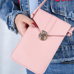 Retro Mobile Phone Bag Women PU Chain Messenger Bags