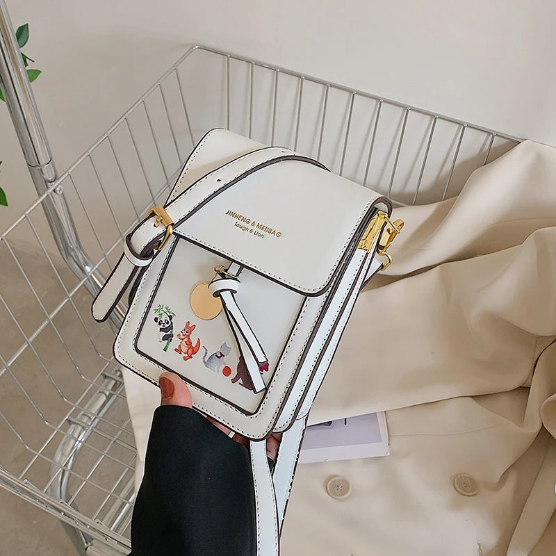 Transparent Touchable Cell Phone Pocket Shoulder Bag for Women Ladies