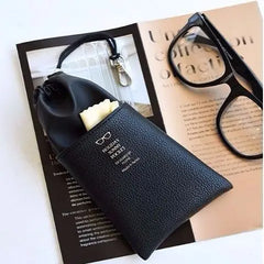 PU Drawstring Glasses Case for Eyeglass Sunglasses Storage Pouch