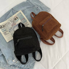 Lamb Fleece Women's Shoulder Backpack