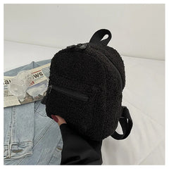 Lamb Fleece Women's Shoulder Backpack