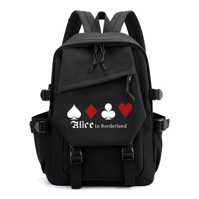 Alice In Borderland Print Backpack High-capacity Schoolbag