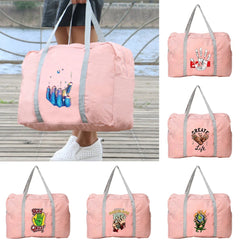 Outdoor Camping Storage Bag Foldable Zipper Hand Series Print Organizer