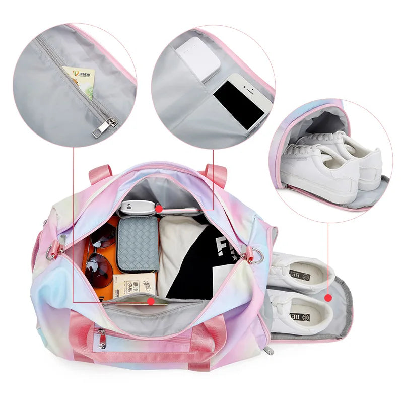 Large Capacity Girls Travel Bag Weekender Duffle Bag Women Multifunction
