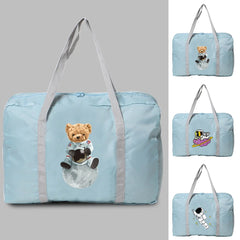 Nylon Foldable Travel Bag Waterproof Astronaut Print Handbag