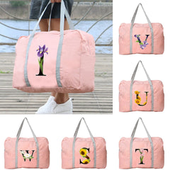 Flower Print Travel Bag Organizer Camping Handbag Toiletries Storage