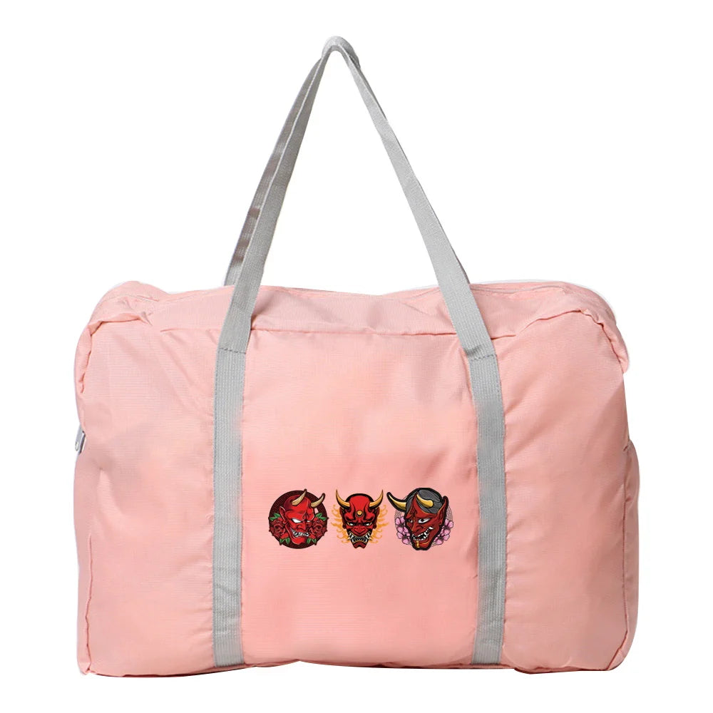 Travel Bag Organizer Women Large Capacity Monster Print Handbag