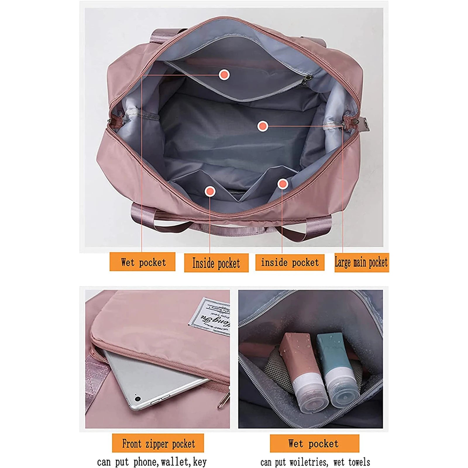 Letter Patterns Storage Bag Handbag Travel Tote