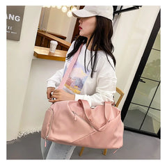 Portable Wet/Dry Separation Travel Bag With Shoe Compartment
