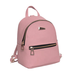 Leather Backpack School Rucksack College Solid Ladies Satchel Casual Bag