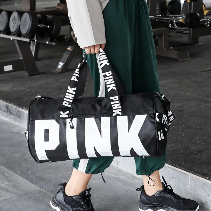 Printed Shoulder Gym Bag Large Storage
