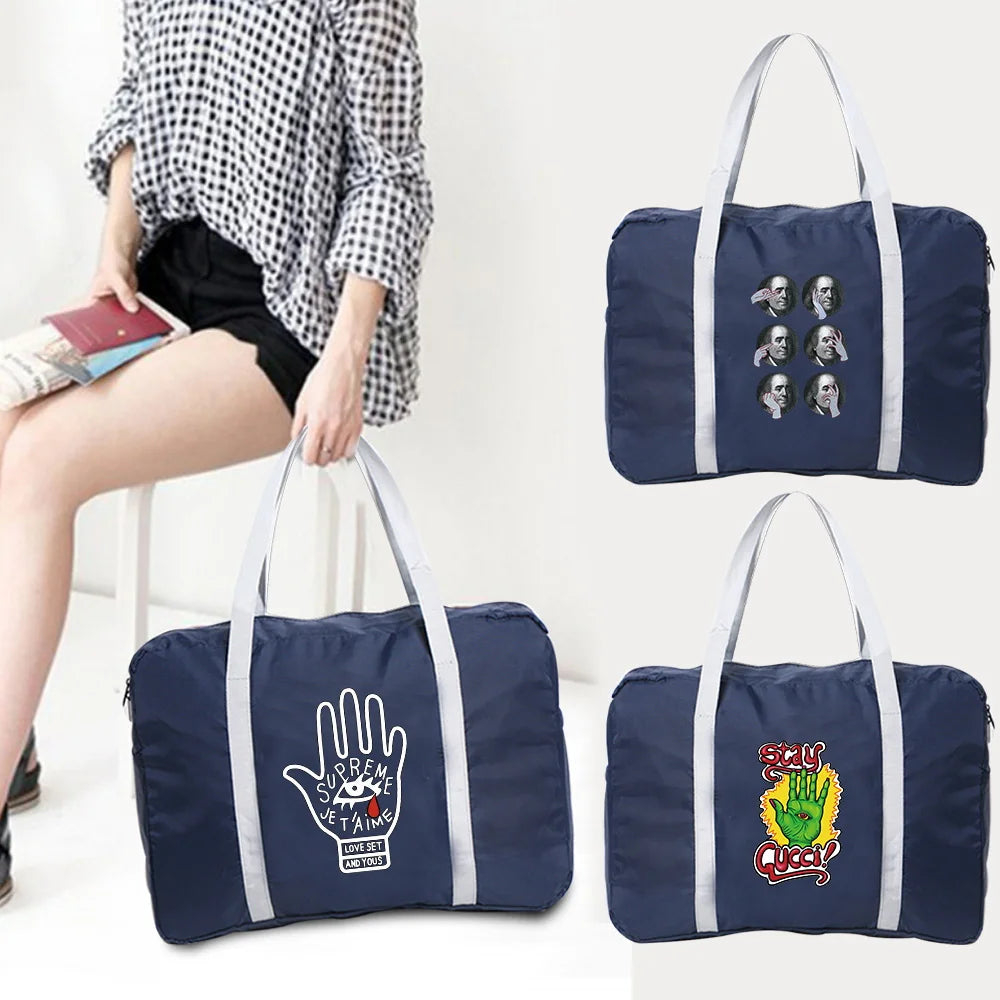 Foldable Duffle Bag Large Capacity Portable Hand Luggage Travel Accessories