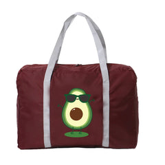 Avocado Print Foldable Duffle Bag Large Capacity