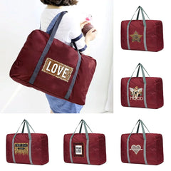 Unisex Foldable Handbags Leopard Pattern Travel Bag
