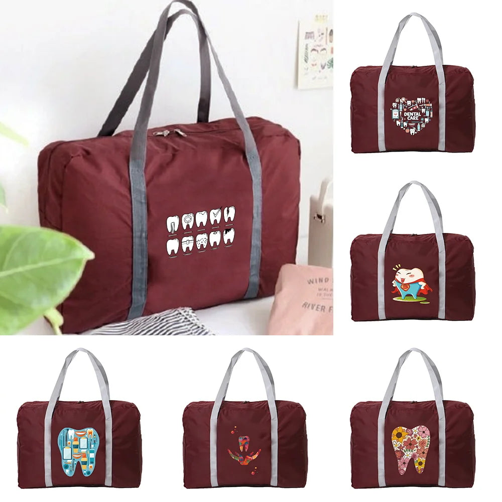 Foldable Travel Bag Handbags Organizers Large Capacity Luggage Teeth Waterproof