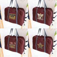 Unisex Foldable Handbags Leopard Print Travel Bag Organizer