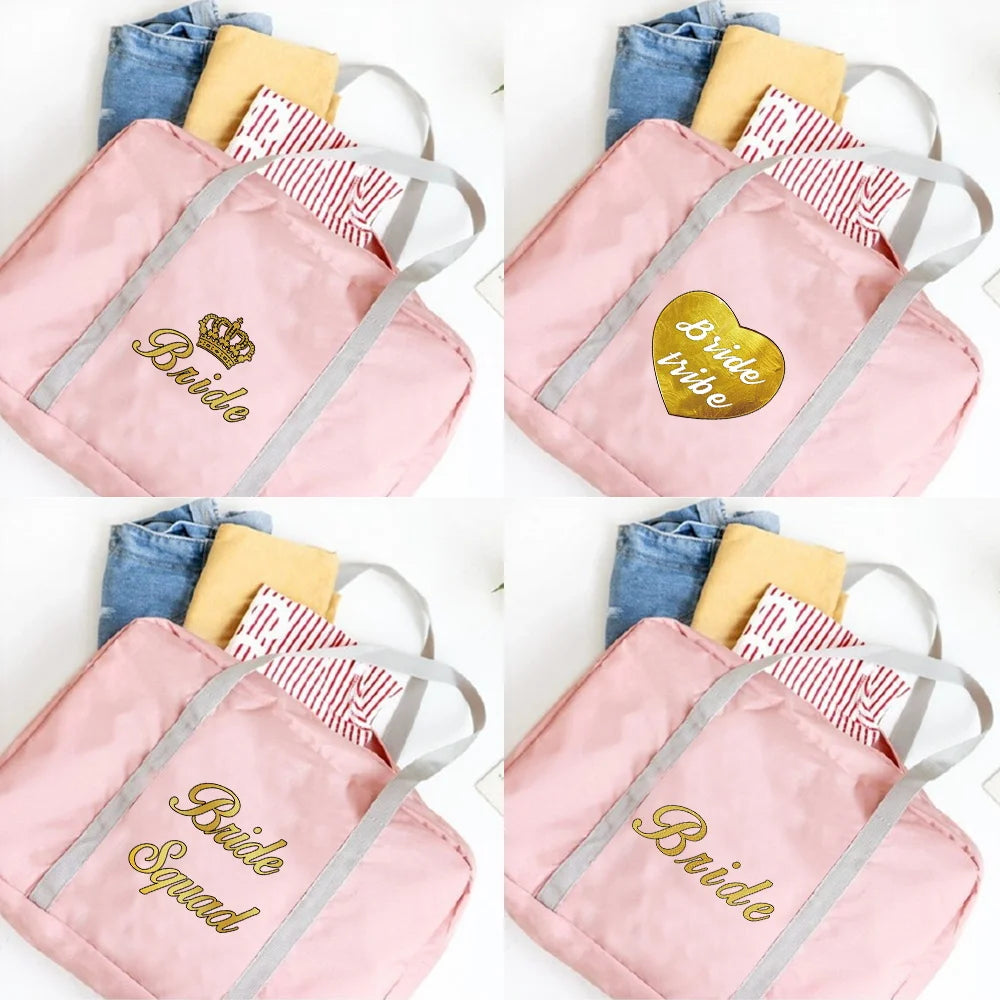 Women's Bride Print Travel Bag Handbag Zipper Storage Organizer