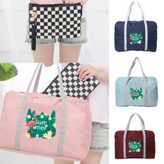Women Leisure Fitness Yoga Camping Handbag Flamingo Print Zipper Organizer