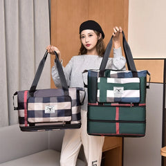 Women's Travel Bag Weekender Overnight Shoulder Gym Tote Wet Dry Separation