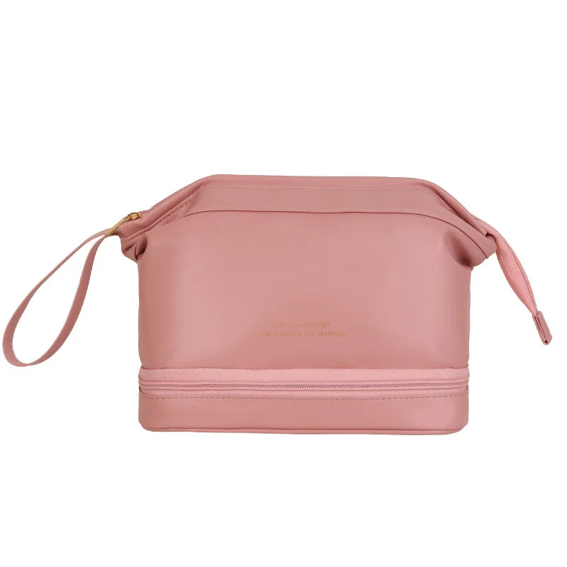 Large Double Layer Cosmetic Bag Waterproof Makeup Bag Women Toiletry Bag