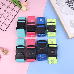 Adjustable Password Lock Luggage Strap Secure Packing Belt